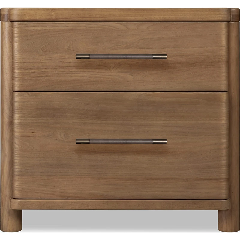 Hollis 2-Drawer Nightstand – Cabin Glow