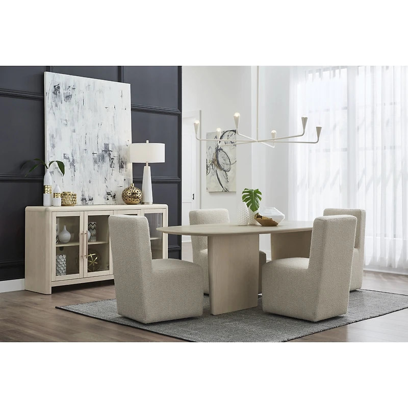 Liv Oval Dining Table – White Sand