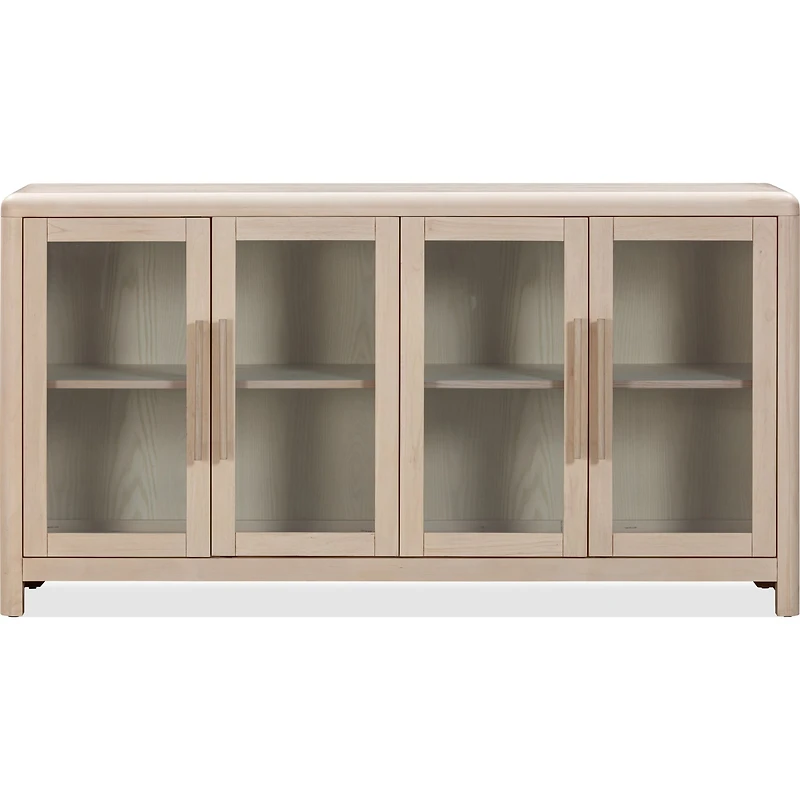 Liv Glass Door Sideboard – White Sand