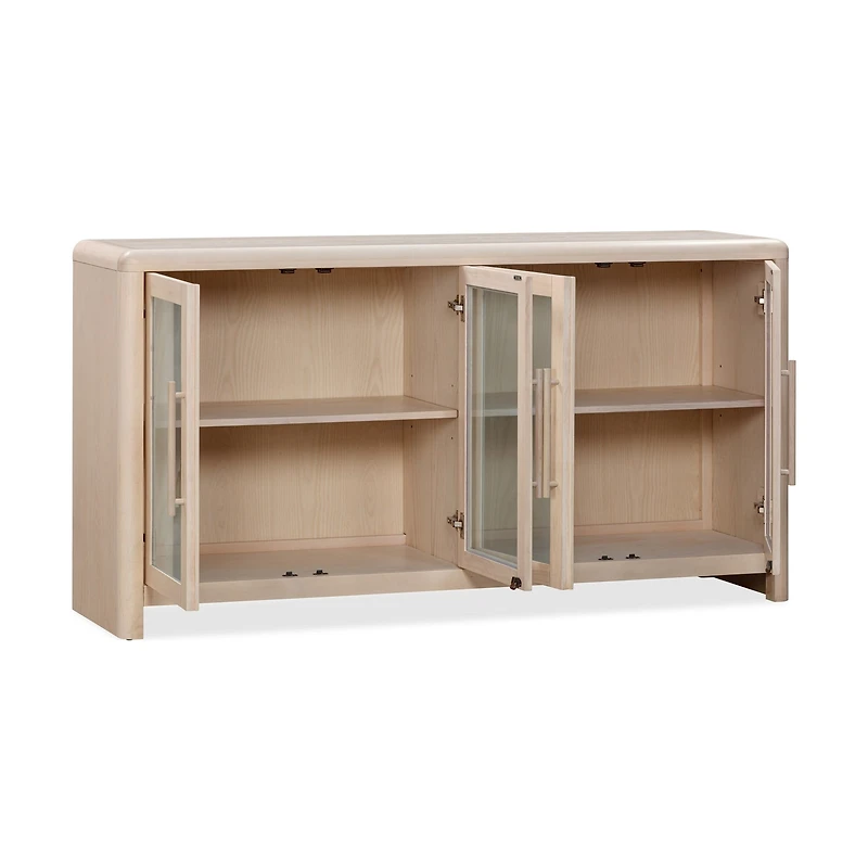 Liv Glass Door Sideboard – White Sand