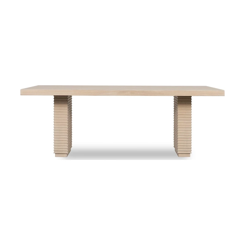 Magnolia Double Pedestal Wooden Dining Table – Daffodil Finish