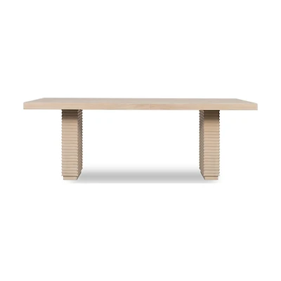 Magnolia Double Pedestal Wooden Dining Table – Daffodil Finish