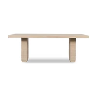 Magnolia Double Pedestal Wooden Dining Table – Daffodil Finish