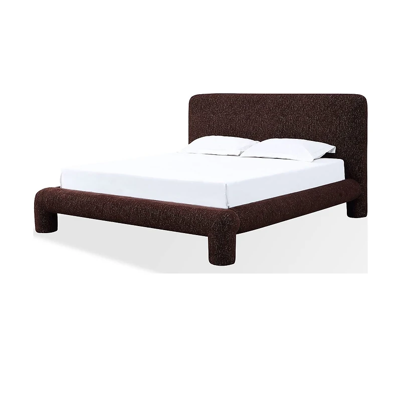 Mocoa Upholstered Platform Bed – Plush Chenille Fabric