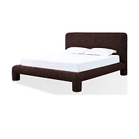 Mocoa Upholstered Platform Bed – Plush Chenille Fabric