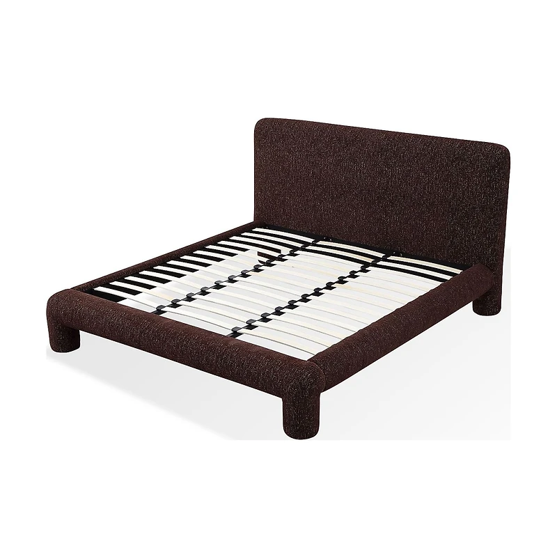 Mocoa Upholstered Platform Bed – Plush Chenille Fabric