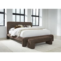 Mocoa Upholstered Platform Bed – Plush Chenille Fabric