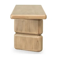 Nia Acacia Wood Dining Bench in Lioness Finish