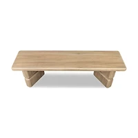 Nia Acacia Wood Dining Bench in Lioness Finish