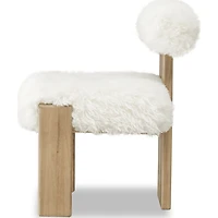 Nia Sheepskin/Lioness Dining Accent Chair