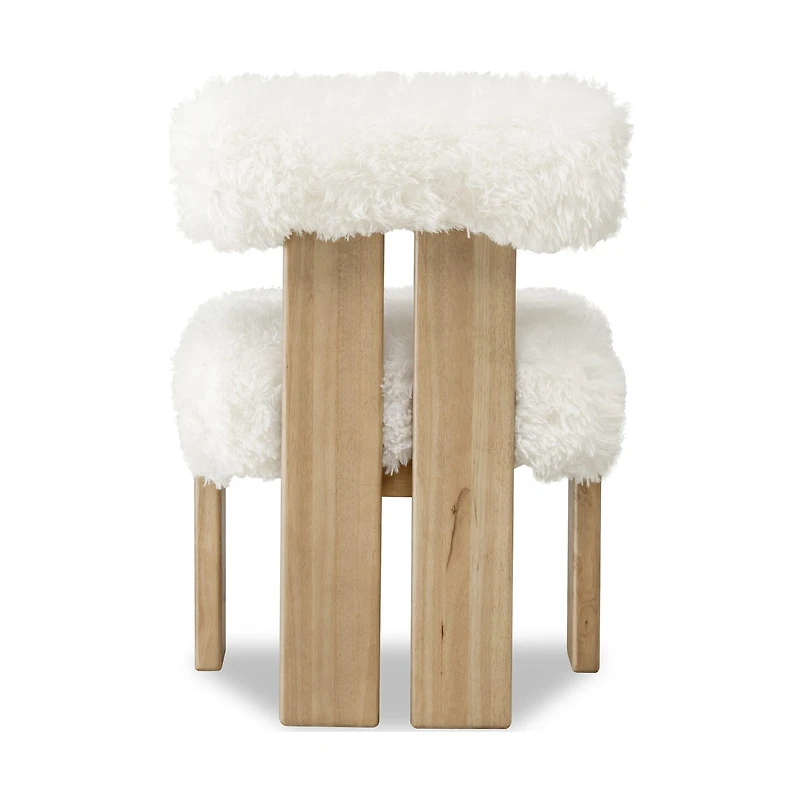 Nia Sheepskin/Lioness Dining Accent Chair