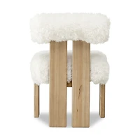 Nia Sheepskin/Lioness Dining Accent Chair