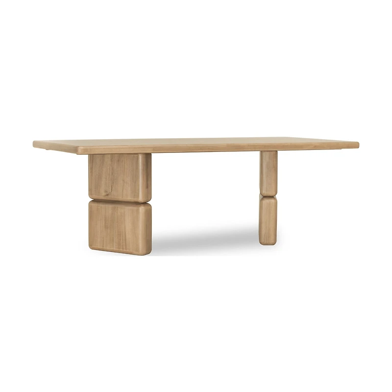 Nia Rectangular Acacia Wood Dining Table – Lioness Finish