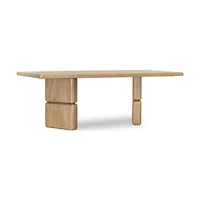 Nia Rectangular Acacia Wood Dining Table – Lioness Finish