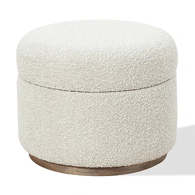 Sorena Upholstered Storage Ottoman – Ricotta Bouclé