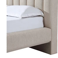 Savage Upholstered Bed with Tall Headboard Sandy Chenille
