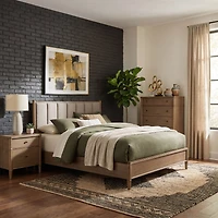 Whitmore 2-Drawer Nightstand with Charging Station – Claystone