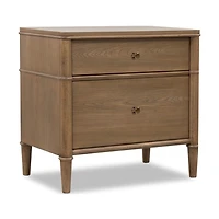 Whitmore 2-Drawer Nightstand with Charging Station – Claystone