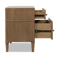 Whitmore 2-Drawer Nightstand with Charging Station – Claystone