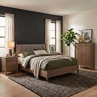 Whitmore 3-Drawer Nightstand with Charging Station – Claystone
