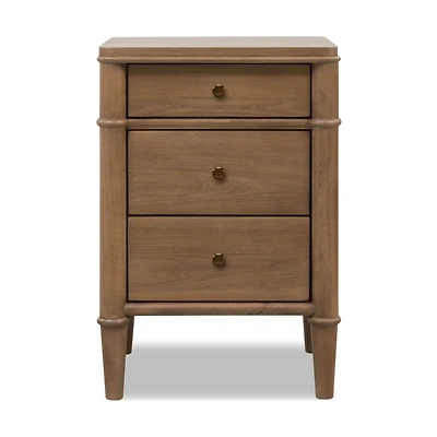 Whitmore 3-Drawer Nightstand with Charging Station – Claystone