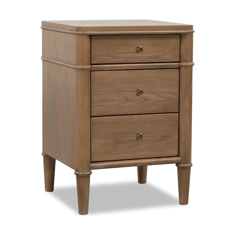 Whitmore 3-Drawer Nightstand with Charging Station – Claystone
