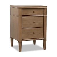 Whitmore 3-Drawer Nightstand with Charging Station – Claystone