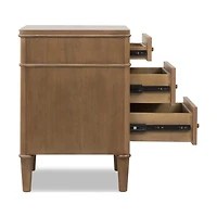 Whitmore 3-Drawer Nightstand with Charging Station – Claystone