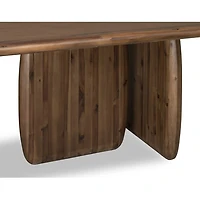 Xolani Rectangular Acacia Wood Pedestal Dining Table – Impala