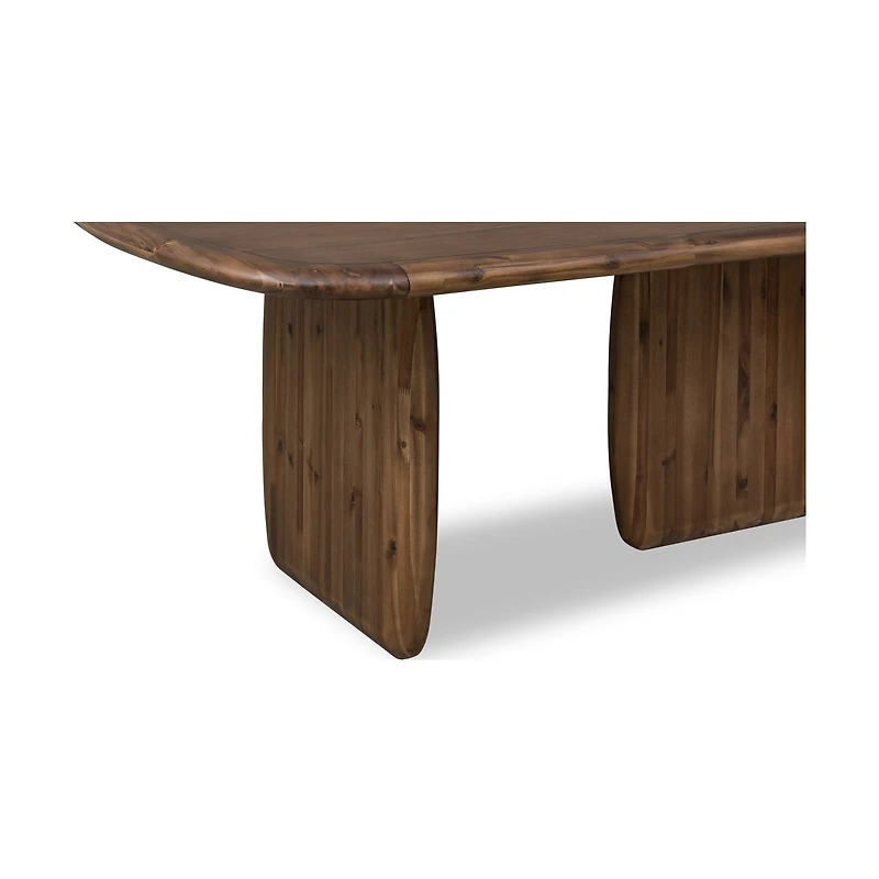 Xolani Rectangular Acacia Wood Pedestal Dining Table – Impala