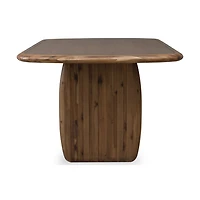 Xolani Rectangular Acacia Wood Pedestal Dining Table – Impala