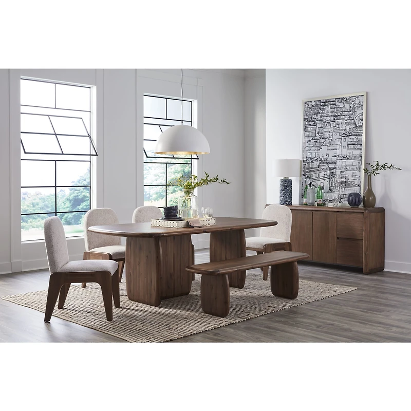 Xolani 2-Door 4-Drawer Acacia Wood Sideboard – Impala Finish