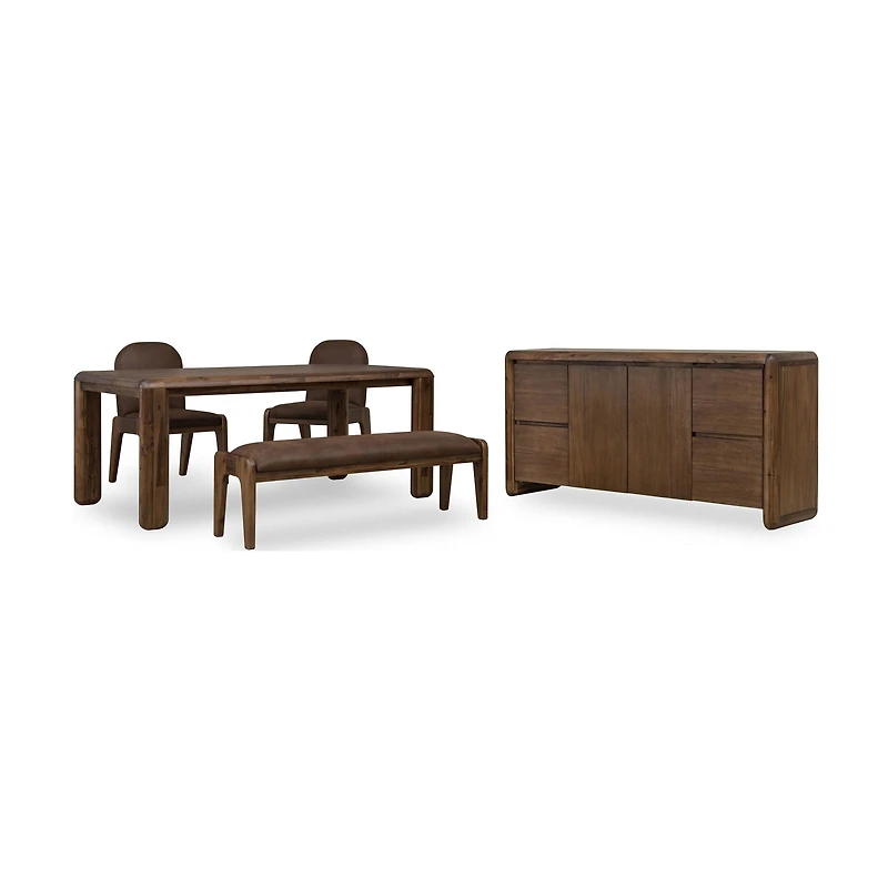 Xolani 2-Door 4-Drawer Acacia Wood Sideboard – Impala Finish