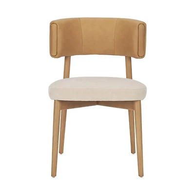 Motley Curved Leather Dining Chair