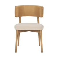 Motley Curved Leather Dining Chair