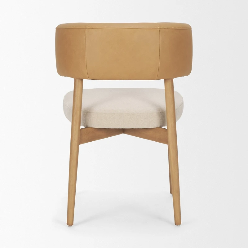 Motley Curved Leather Dining Chair
