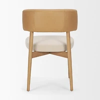 Motley Curved Leather Dining Chair