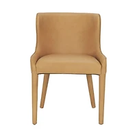 Nolan Slope Tan Leather Dining Chair