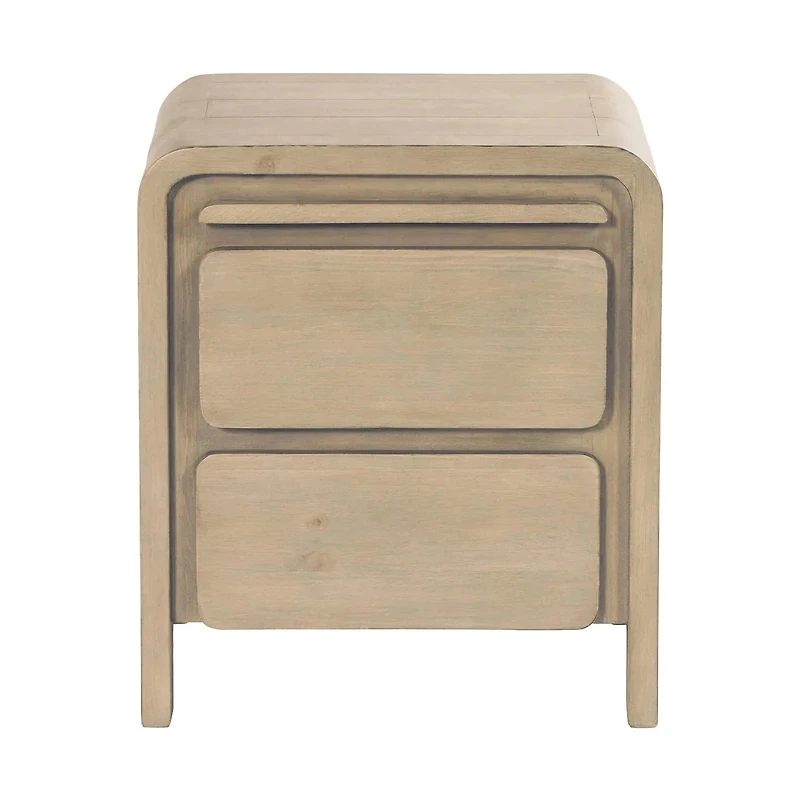 Fremont 2 Drawer Nightstand - Scrubbed Teak