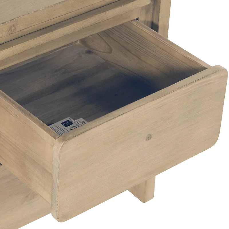 Fremont 2 Drawer Nightstand - Scrubbed Teak