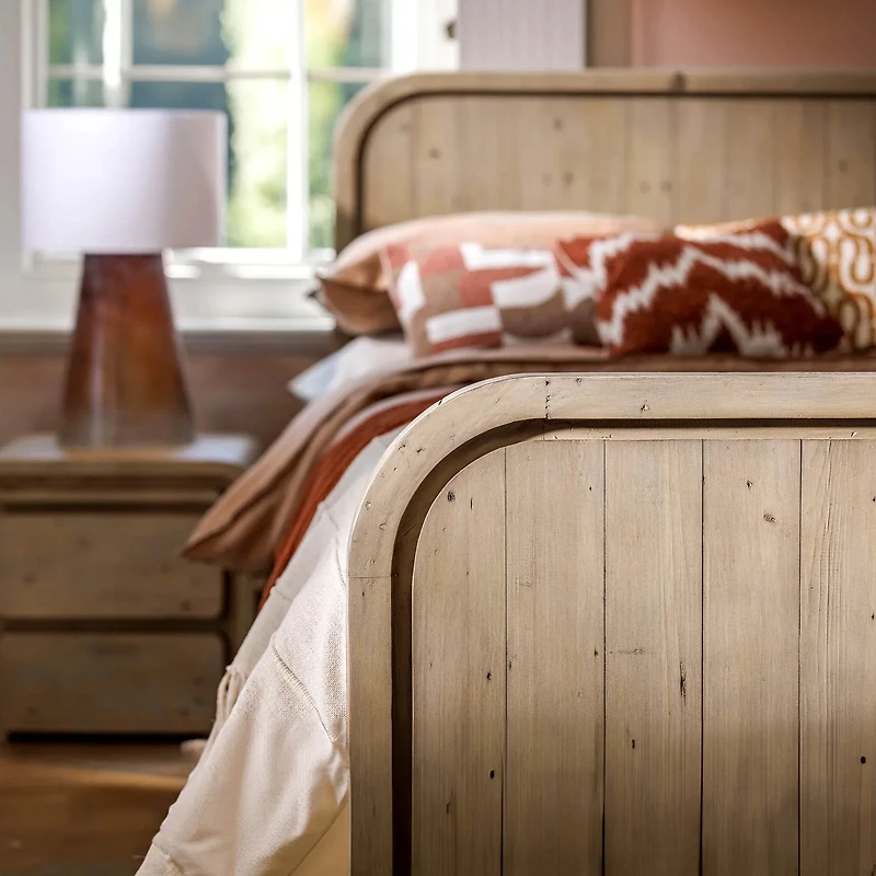 Fremont 2 Drawer Nightstand - Scrubbed Teak