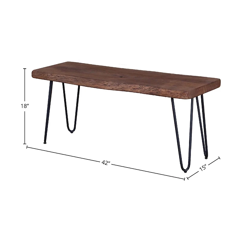 Torvis Bench - Matte Brown