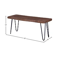 Torvis Bench - Matte Brown