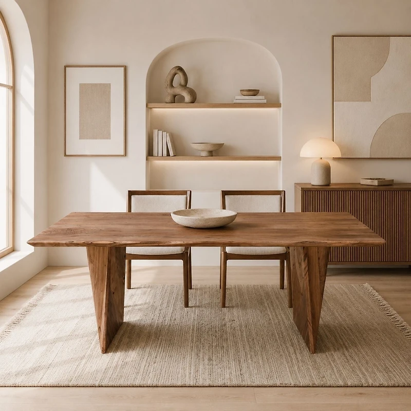 Oxford Solid Wood Angled Leg Dining Table