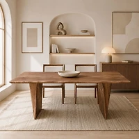 Oxford Solid Wood Angled Leg Dining Table