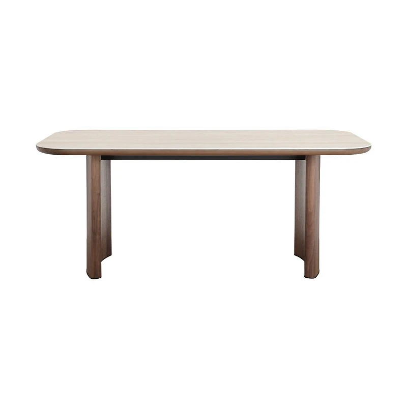 Atticus Dining Table with Travertine Ceramic Top