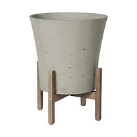 Zerith Tapered Standing Pot - Cement Grey