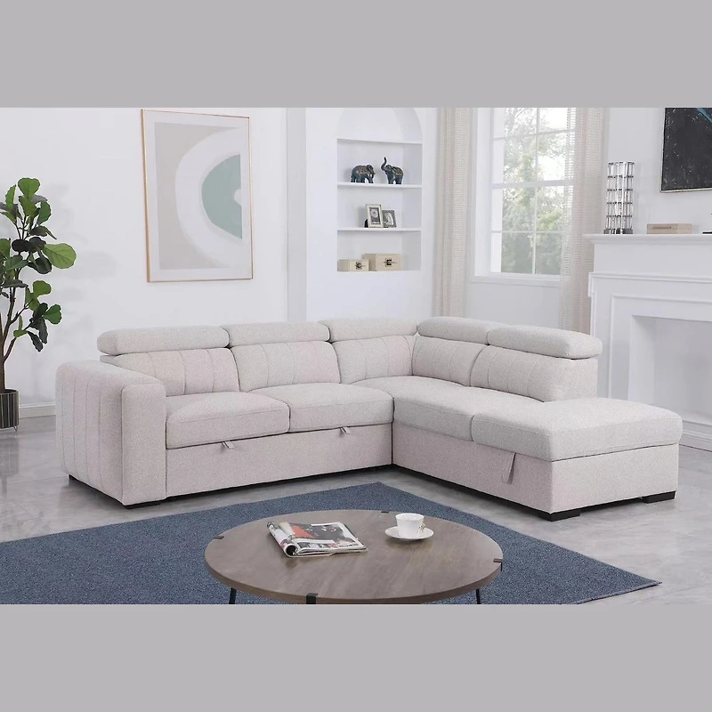 Triston Sleeper Sectional - Fritillary