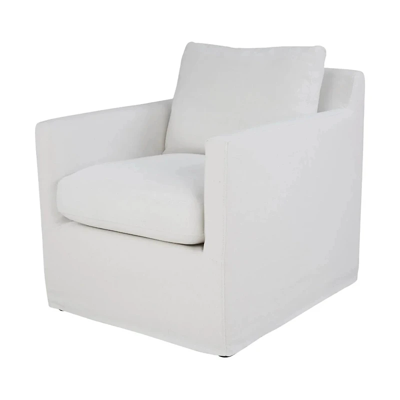 Torwyn Club Chair - White Linen