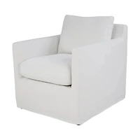 Torwyn Club Chair - White Linen